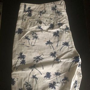Arizona Shorts Hawaiian Palm Tree Navy Blue